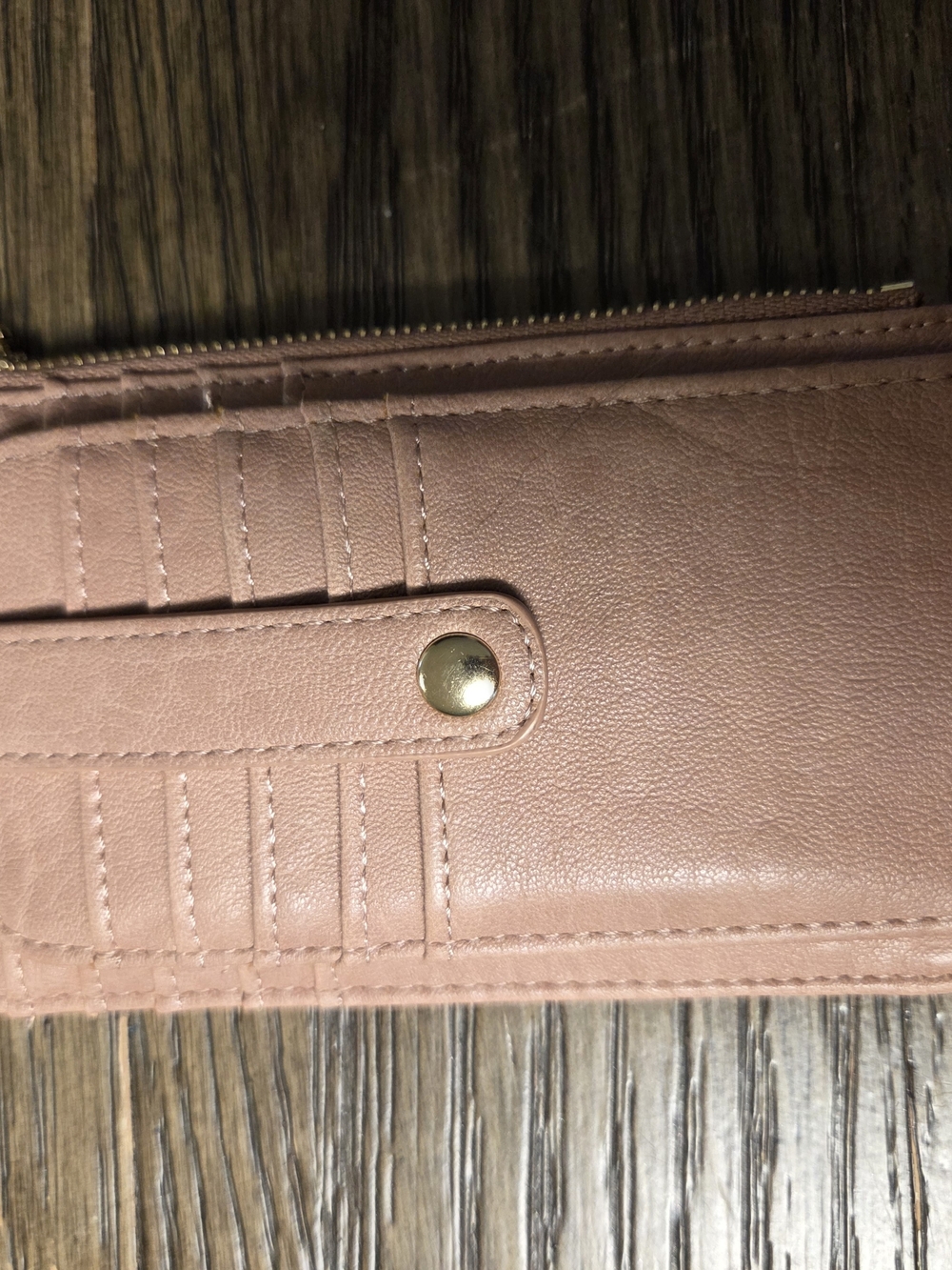 Women’s Pink Wallet Clutch with Snap Detail